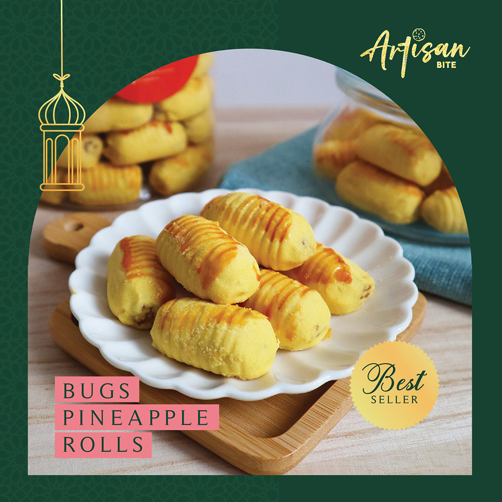 Artisan Bite Premium Raya Ramadan Pineapple Bugs Roll – Hamper Malaysia