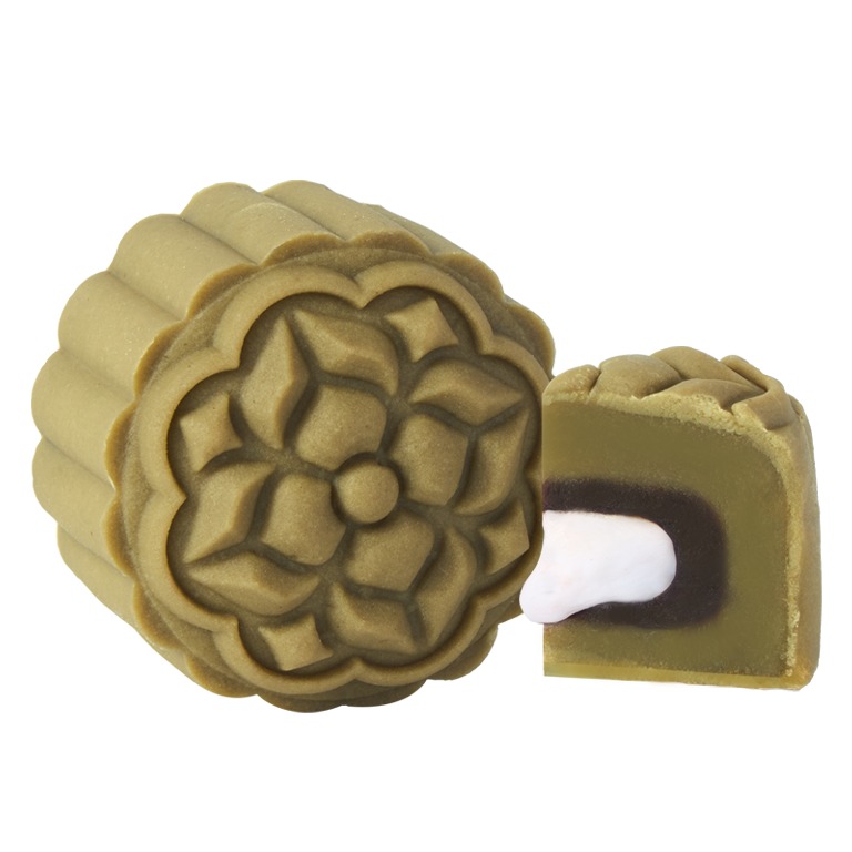 OVERSEA MOMOYAMA MATCHA RED BEAN MOCHI MOONCAKE (NEW) QQ 抹茶红豆